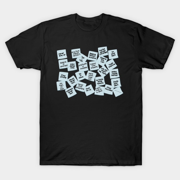 sticky notes T-Shirt by equiliser